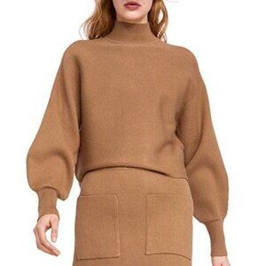 NWOT Zara Dolman Sleeve Fitted Pullover Top Sweater